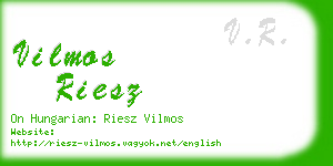 vilmos riesz business card